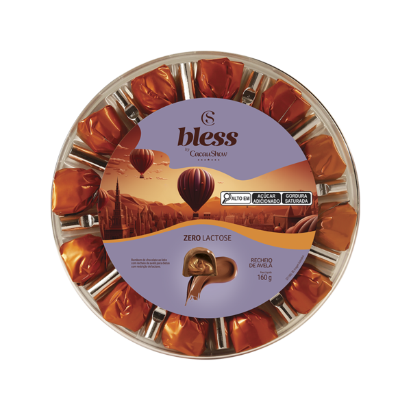 Caixa de Bombom Bless Zero Lactose Avel&atilde; 160g