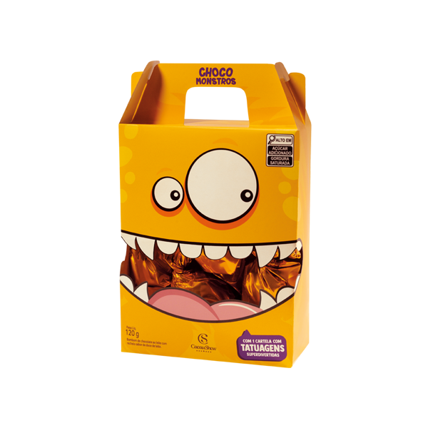 Caixa de Bombons com Tatuagem dos Chocomonstros 80g