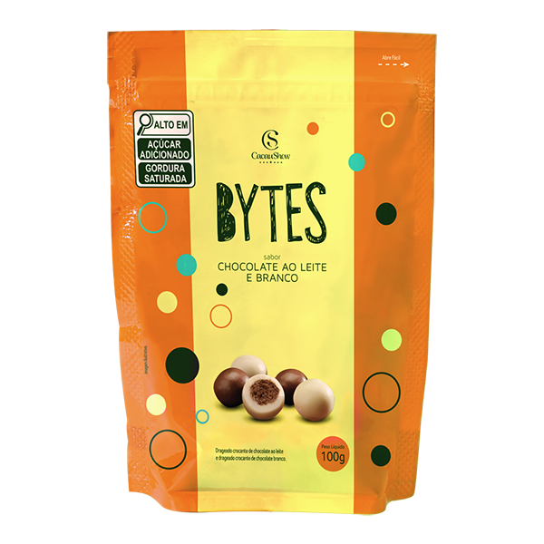 Drageado Bytes ao Leite e Branco 100g