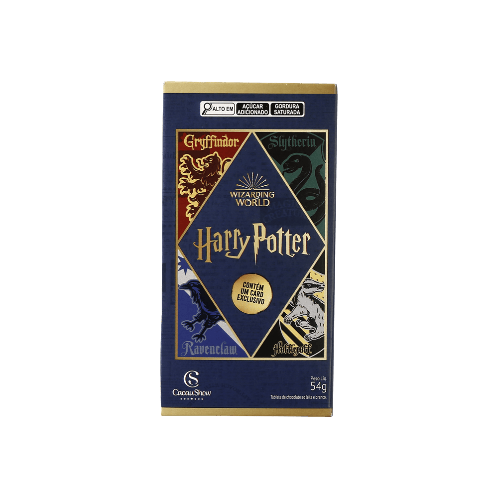 Tablete Harry Potter ao Leite e Branco 54g, , large. image number 0